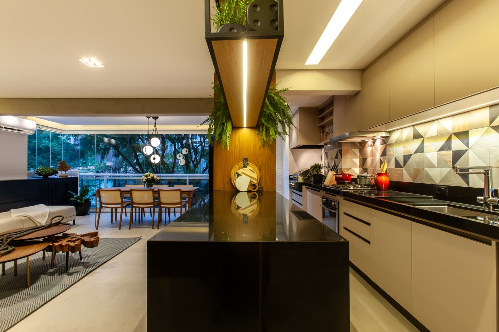 Cozinha — Ilha — Apartamento S|R (70 m²), Aclimação — ML Arquitetos Associados