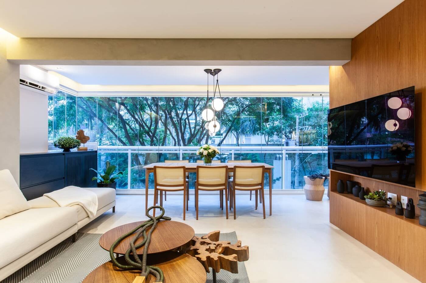 Living & Varanda — Apartamento S|R (70 m²), Aclimação — ML Arquitetos Associados