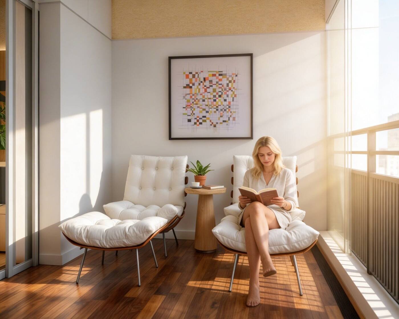 Varanda — Cantinho de Leitura — Apartamento C|D, Perdizes, São Paulo — ML Arquitetos Associados