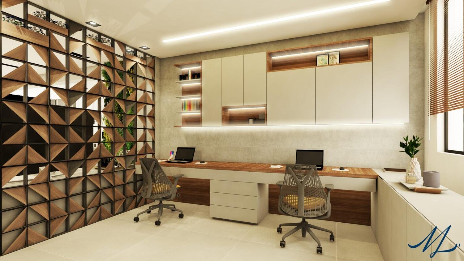Home Office — Escritório — Apartamento J|L, Moema, São Paulo — ML Arquitetos Associados