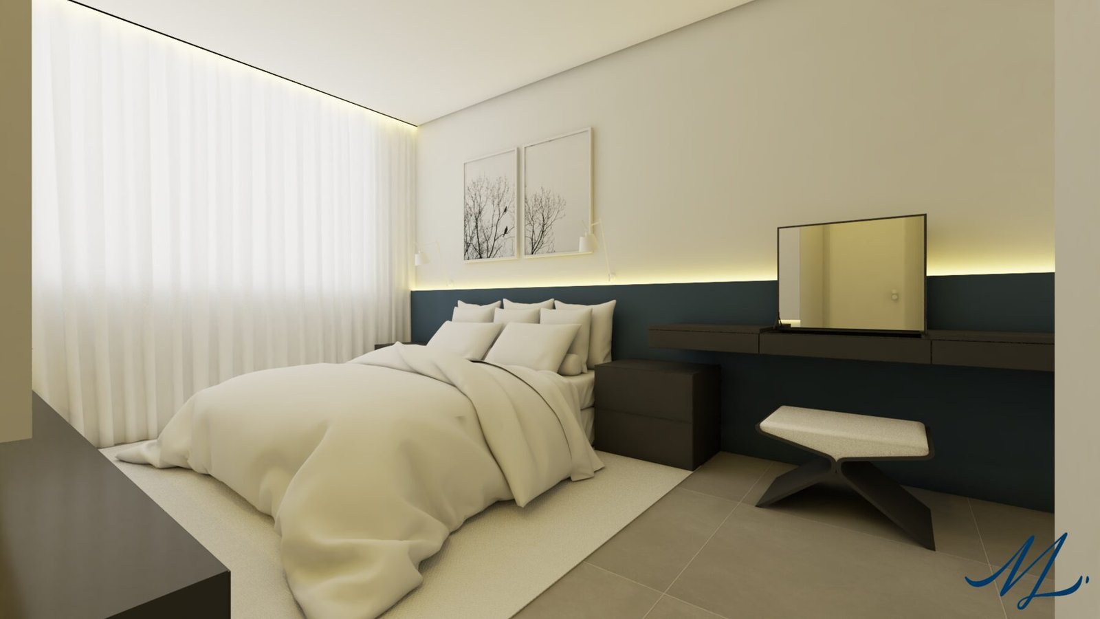 Quarto Casal — Apartamento J|L, Moema, São Paulo — ML Arquitetos Associados