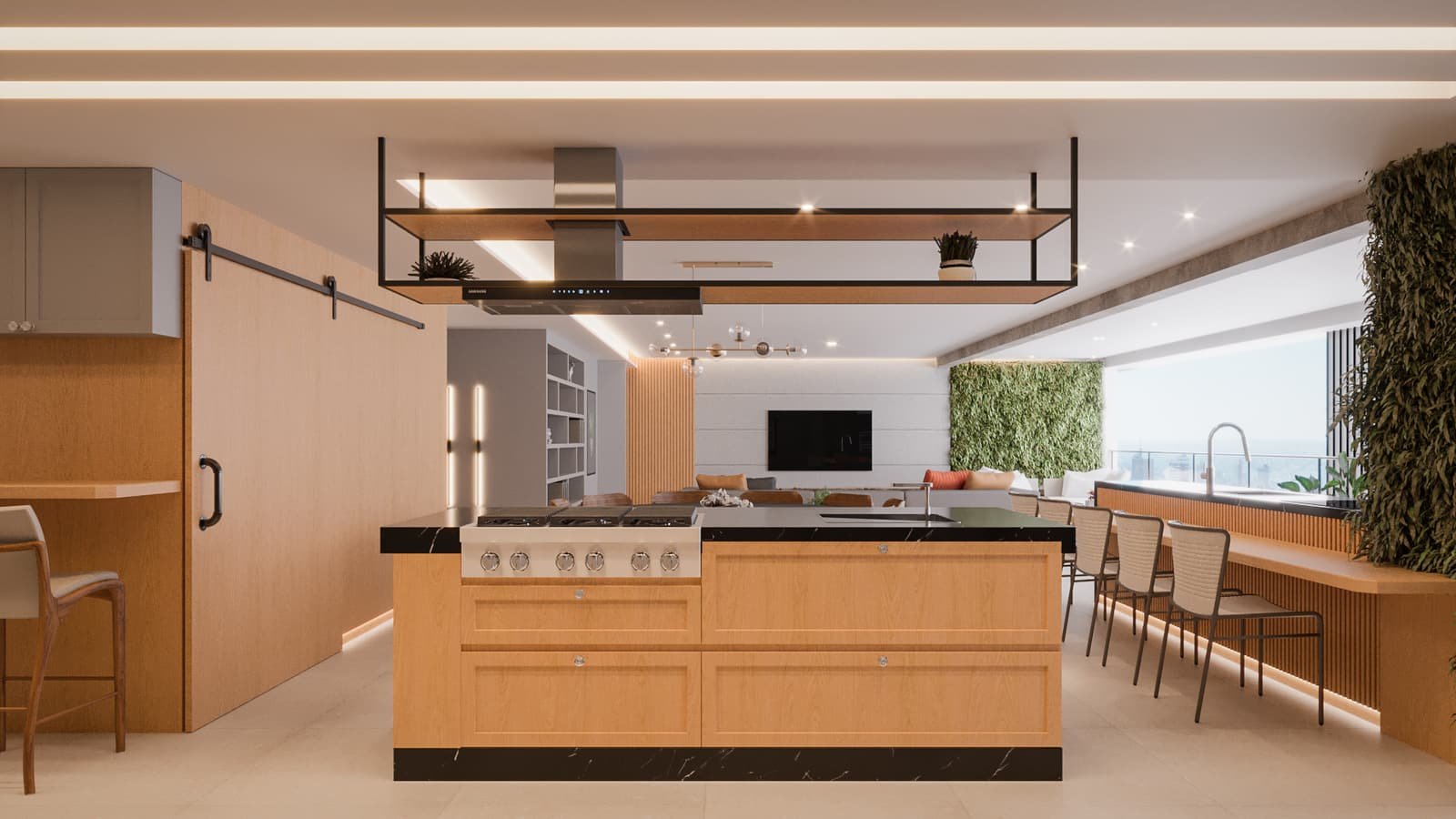 Cozinha — Ilha — Apartamento M|F, Brooklin — ML Arquitetos Associados
