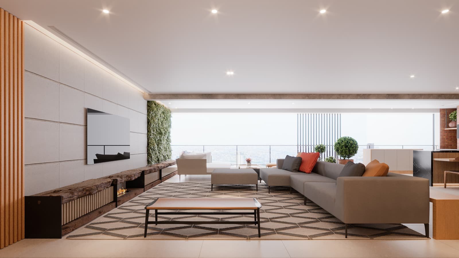 Living — Apartamento M|F, Brooklin — ML Arquitetos Associados