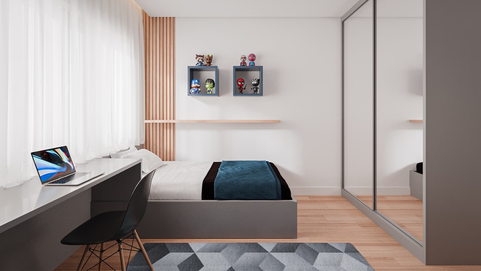 Quarto — Apartamento M|F, Brooklin — ML Arquitetos Associados