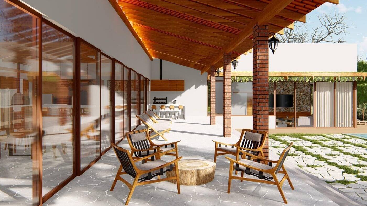 Varanda de Descanso — Casa M|P, Porto Feliz, SP — ML Arquitetos Associados