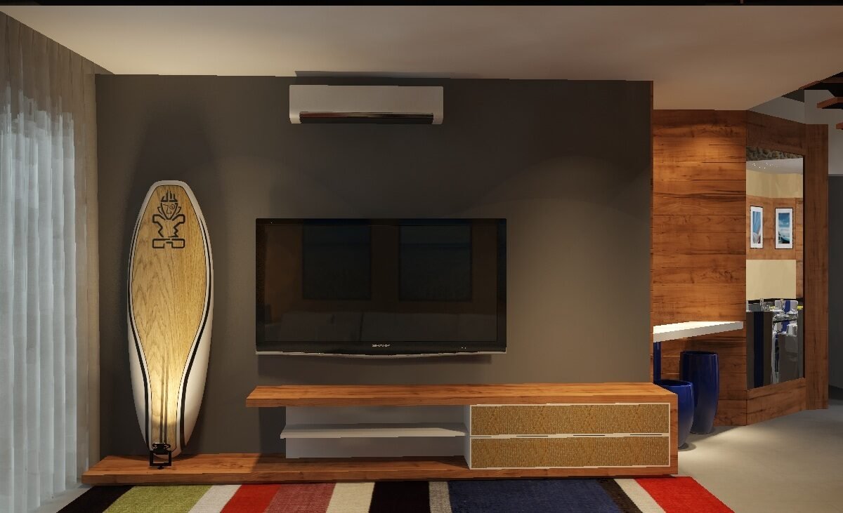 Sala de TV — Home Theater — Cobertura M|P, Riviera de São Lourenço — ML Arquitetos Associados